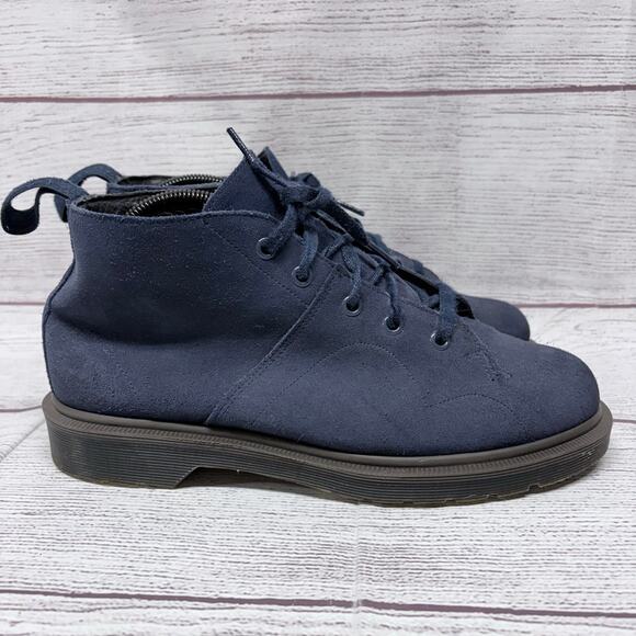Dr. Martens Church Suede Monkey Boots Navy Blue UK 7 US Mens 8 Womens 9 main image 12
